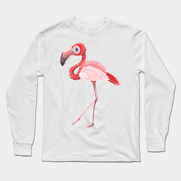 Flamingo Long Sleeve T-Shirt by kawaii_shop